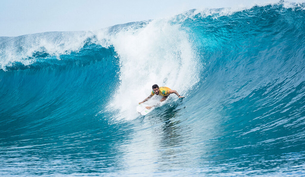 Filipe Toledo, Teahupoo, WSL, World Surf League, Circuito Mundial de Surf, Olimpíadas. Foto: WSL