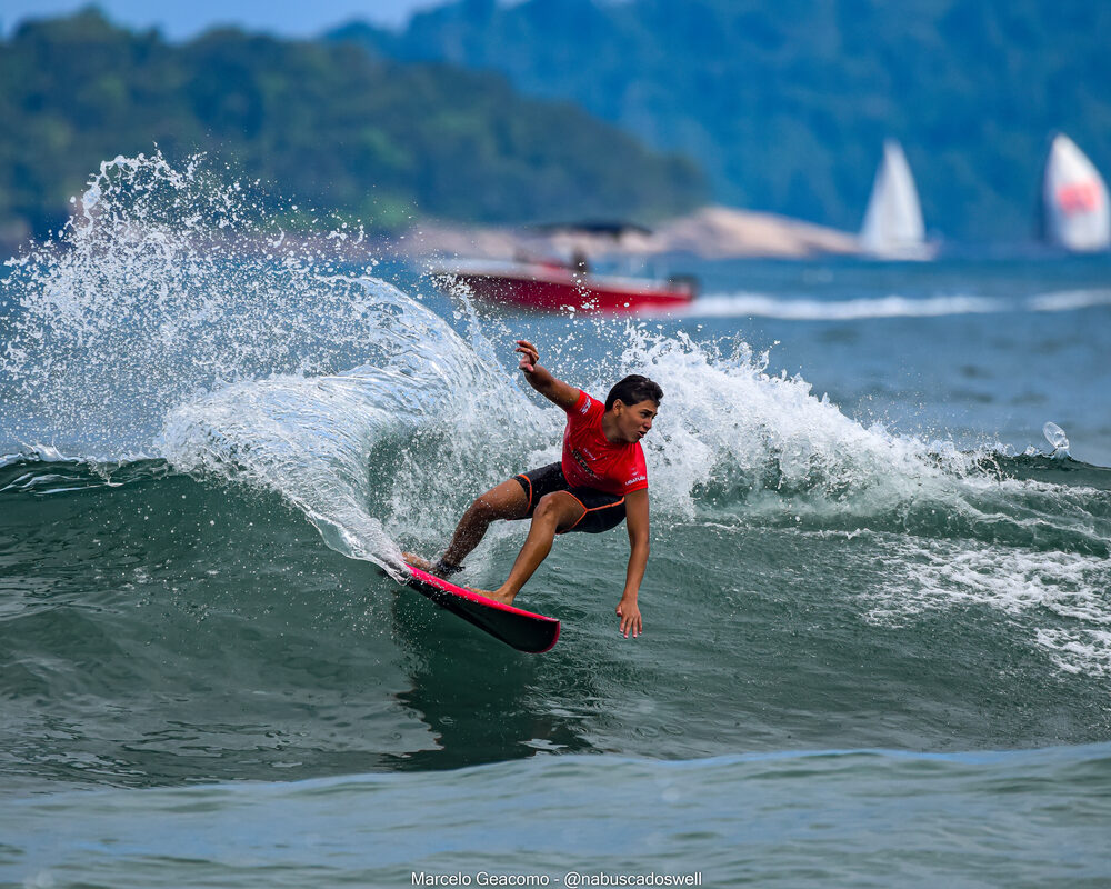 Miguel Gomes, Segunda etapa do FT Kids On Fire 2024, Praia Grande de Ubatuba (SP). Foto: Marcelo Geacomo / @nabuscadoswell