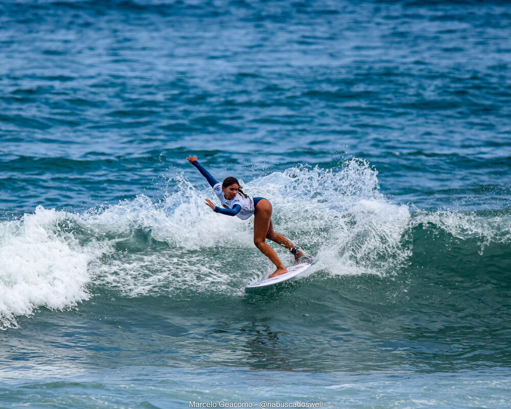 Lanay Thompson, Segunda etapa do FT Kids On Fire 2024, Praia Grande de Ubatuba (SP). Foto: Marcelo Geacomo / @nabuscadoswell