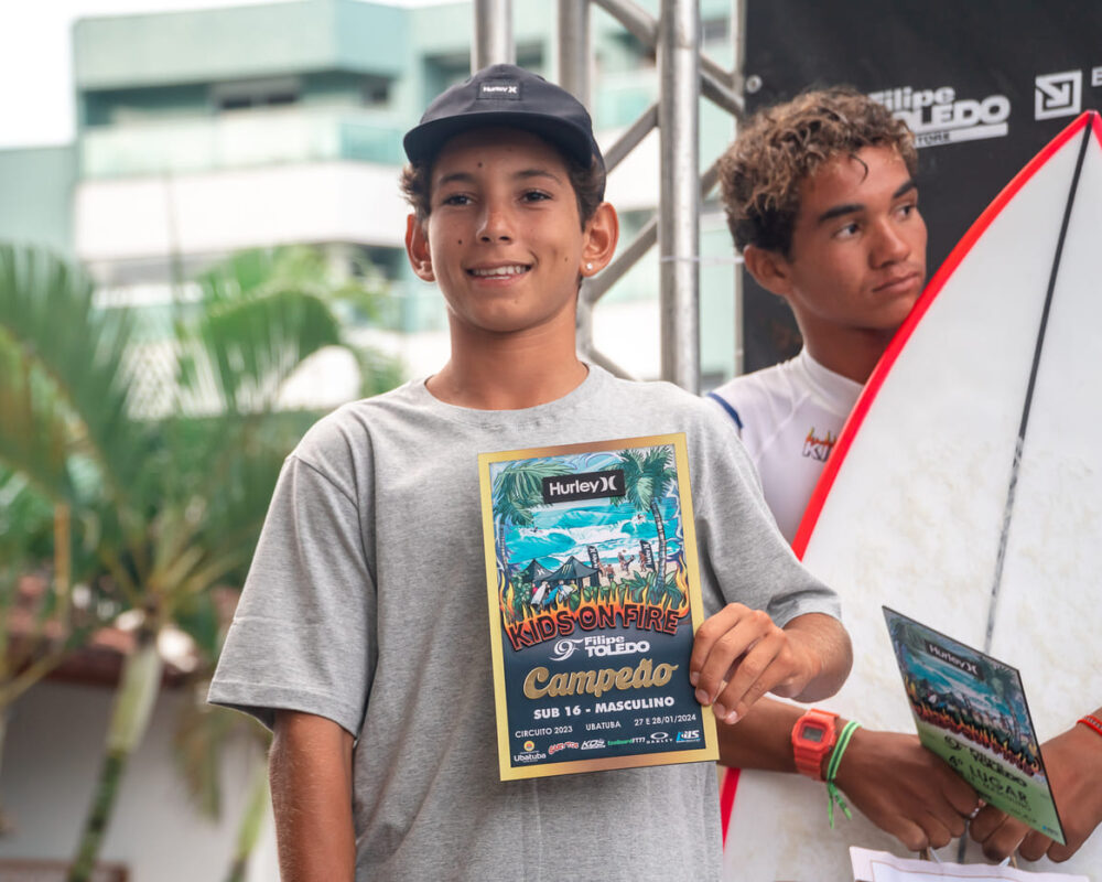 Bryan Almeida, Circuito FT Kids On Fire 2023, Praia Grande, Ubatuba (SP). Foto: Gabriel Ferreira