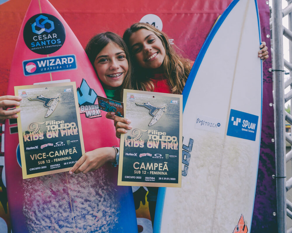 Mariana Elias e Maeva Guastalla, Circuito FT Kids On Fire 2022, Praia Grande, Ubatuba (SP). Foto: Gabriel Ferreira