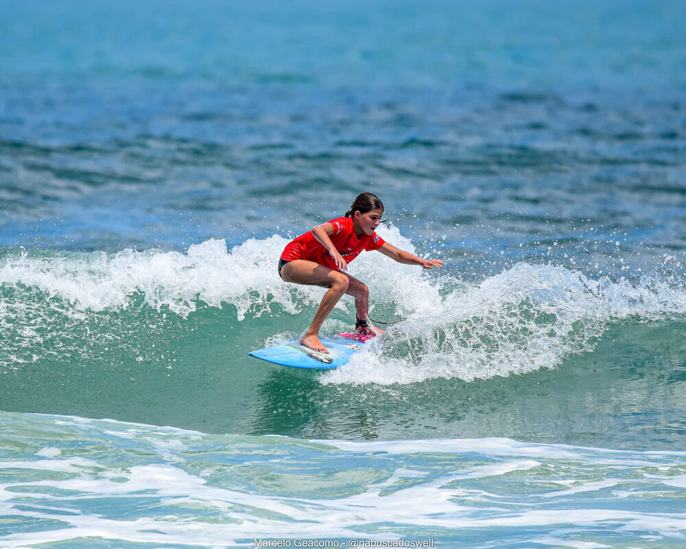 Joana Costa, Terceira etapa do FT Kids On Fire 2024, Praia Grande de Ubatuba (SP). Foto: Marcelo Geacomo / @nabuscadoswell