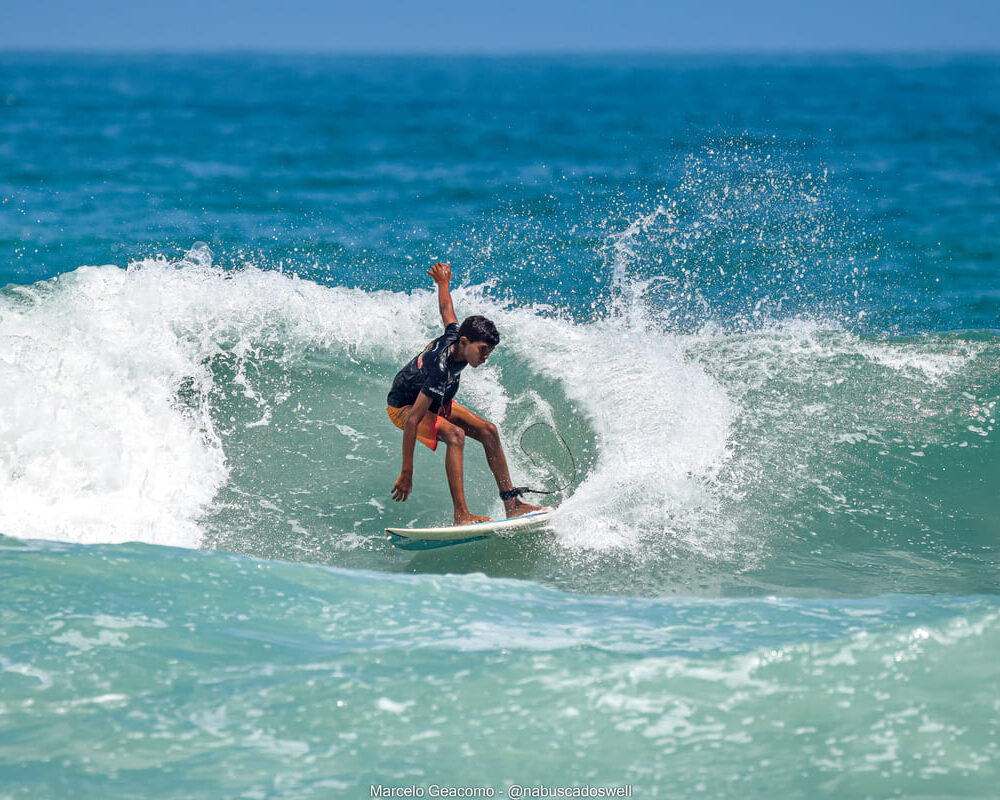 Davi Gomes, Terceira etapa do FT Kids On Fire 2024, Praia Grande de Ubatuba (SP). Foto: Marcelo Geacomo / @nabuscadoswell