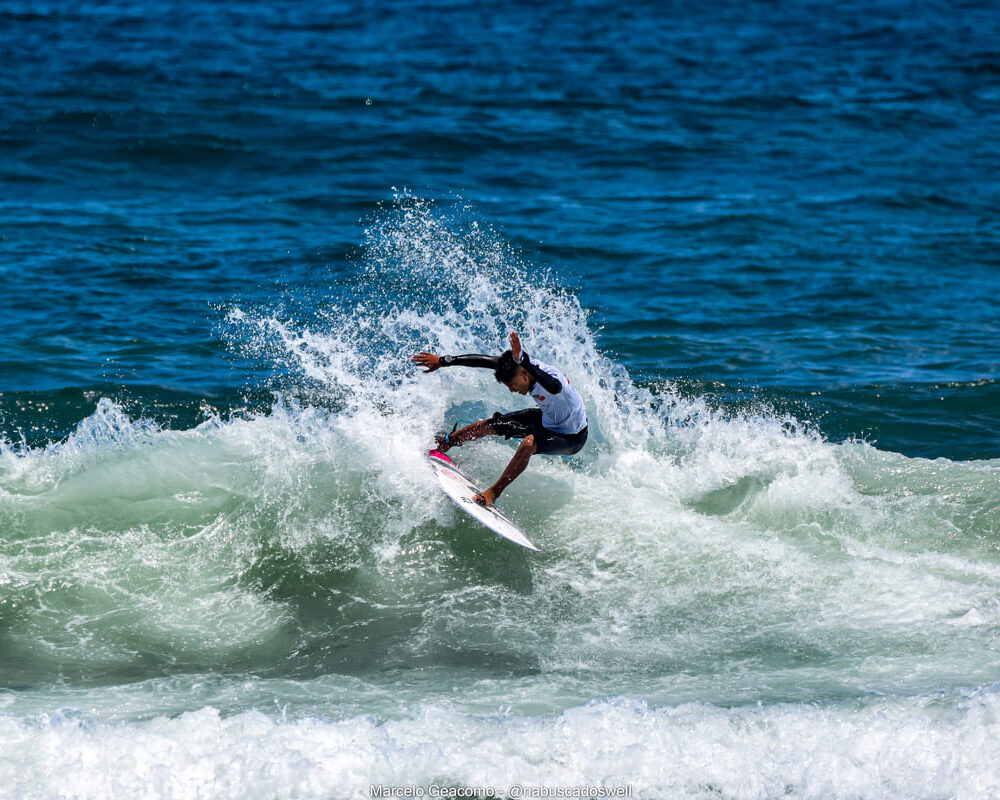 Phellype Silva, Segunda etapa do FT Kids On Fire 2024, Praia Grande de Ubatuba (SP). Foto: Marcelo Geacomo / @nabuscadoswell