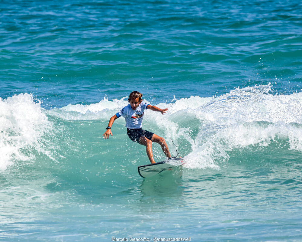 Matteo Durao, Terceira etapa do FT Kids On Fire 2024, Praia Grande de Ubatuba (SP). Foto: Marcelo Geacomo / @nabuscadoswell