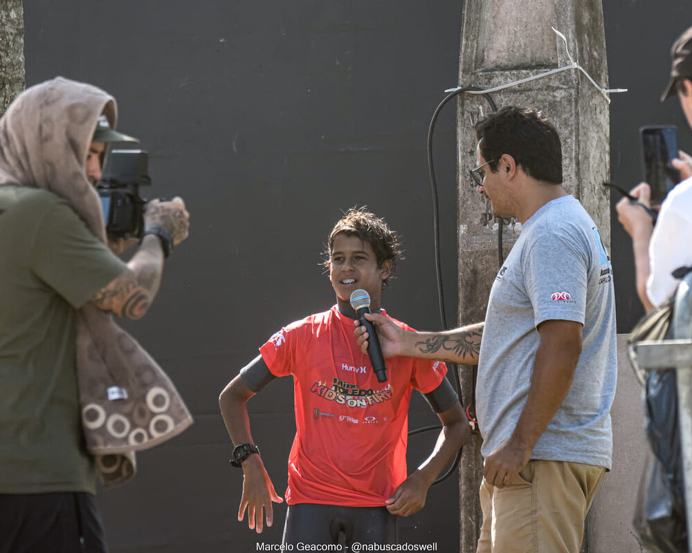 Matheus Jhones, Terceira etapa do FT Kids On Fire 2024, Praia Grande de Ubatuba (SP). Foto: Marcelo Geacomo / @nabuscadoswell