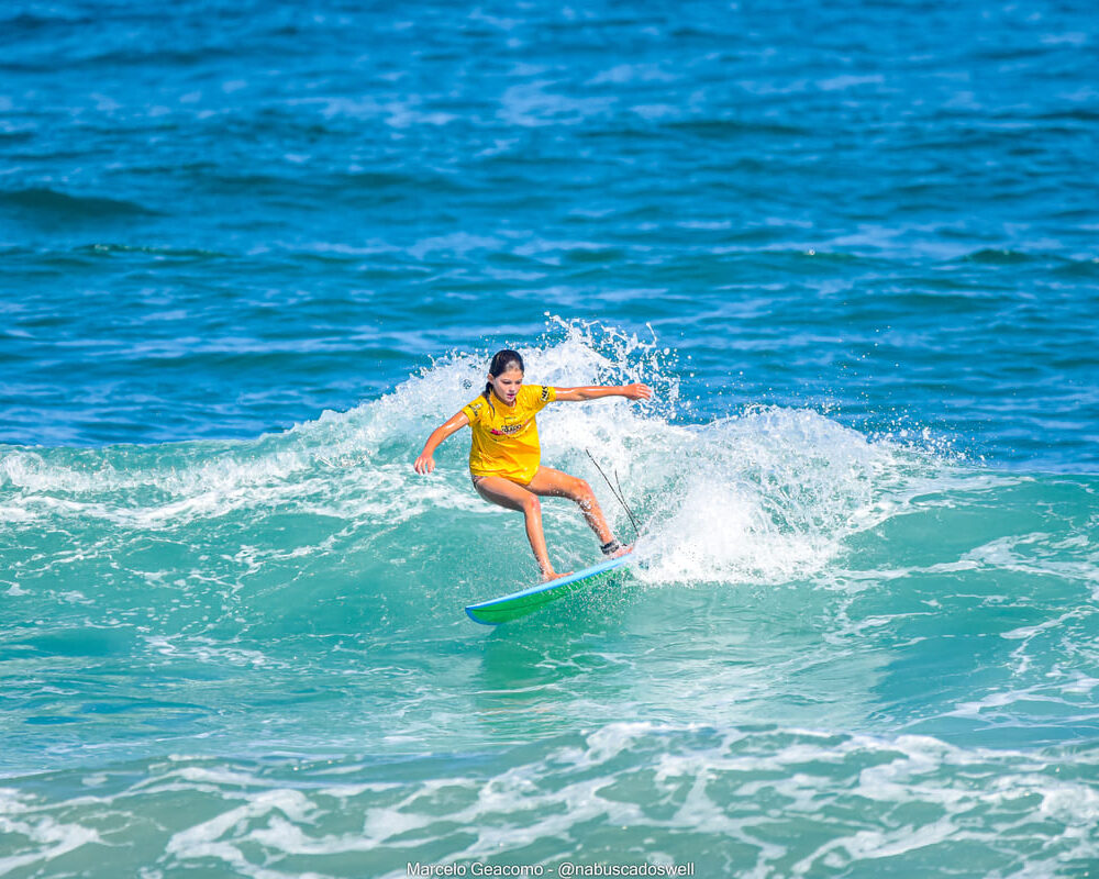 Joana Costa, Terceira etapa do FT Kids On Fire 2024, Praia Grande de Ubatuba (SP). Foto: Marcelo Geacomo / @nabuscadoswell