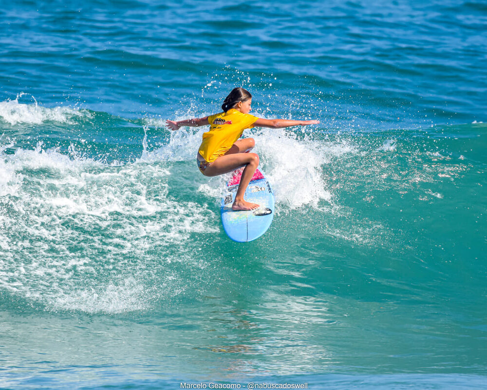 Joana Costa, Terceira etapa do FT Kids On Fire 2024, Praia Grande de Ubatuba (SP). Foto: Marcelo Geacomo / @nabuscadoswell