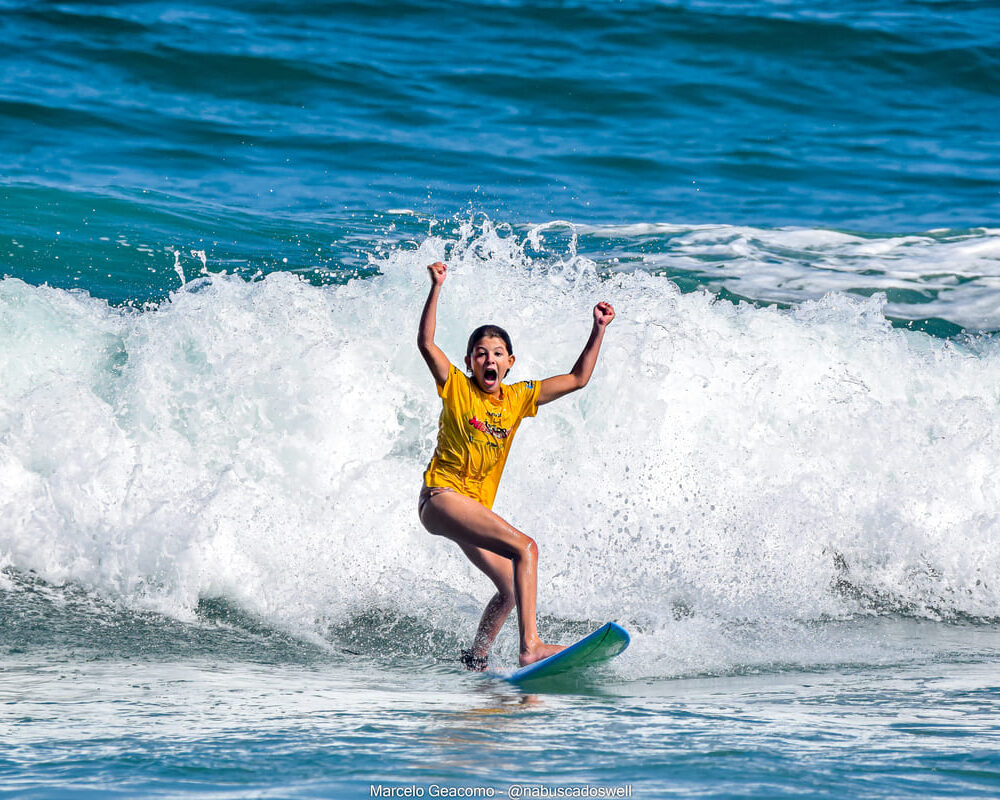 Joana Costa, Terceira etapa do FT Kids On Fire 2024, Praia Grande de Ubatuba (SP). Foto: Marcelo Geacomo / @nabuscadoswell