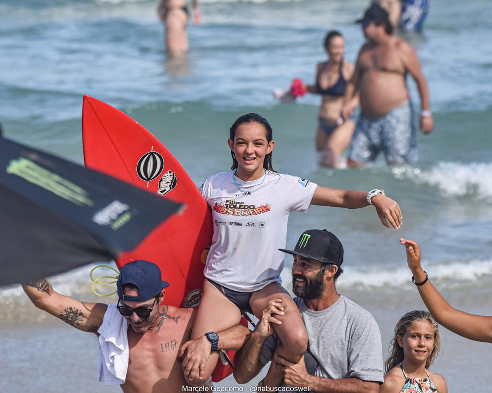 Nalu Carratu, Terceira etapa do FT Kids On Fire 2024, Praia Grande de Ubatuba (SP). Foto: Marcelo Geacomo / @nabuscadoswell