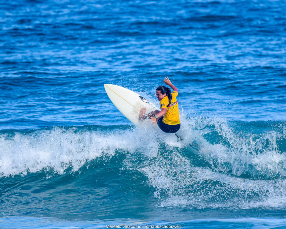 Marina Suguimoto, Terceira etapa do FT Kids On Fire 2024, Praia Grande de Ubatuba (SP). Foto: Marcelo Geacomo / @nabuscadoswell