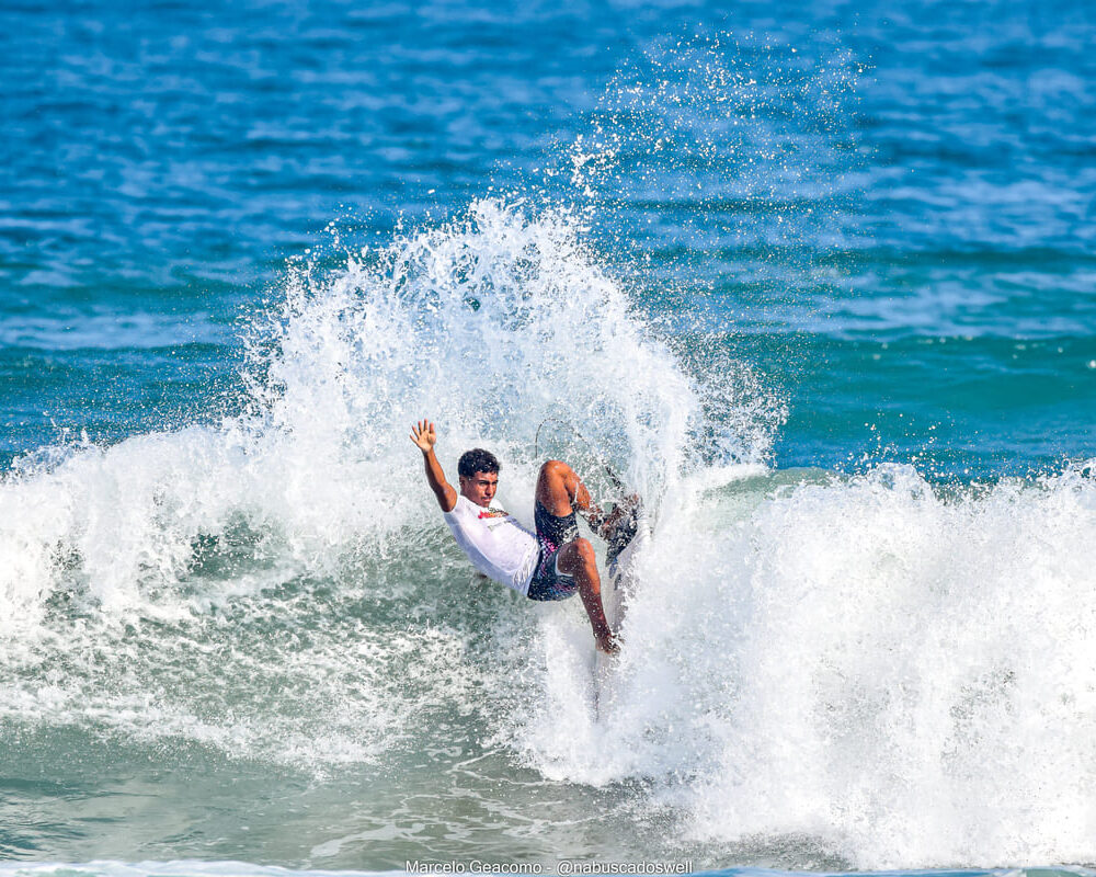 Davi de Souza, Terceira etapa do FT Kids On Fire 2024, Praia Grande de Ubatuba (SP). Foto: Marcelo Geacomo / @nabuscadoswell