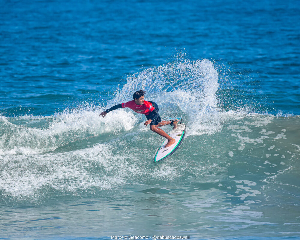 Phellype Silva, Terceira etapa do FT Kids On Fire 2024, Praia Grande de Ubatuba (SP). Foto: Marcelo Geacomo / @nabuscadoswell