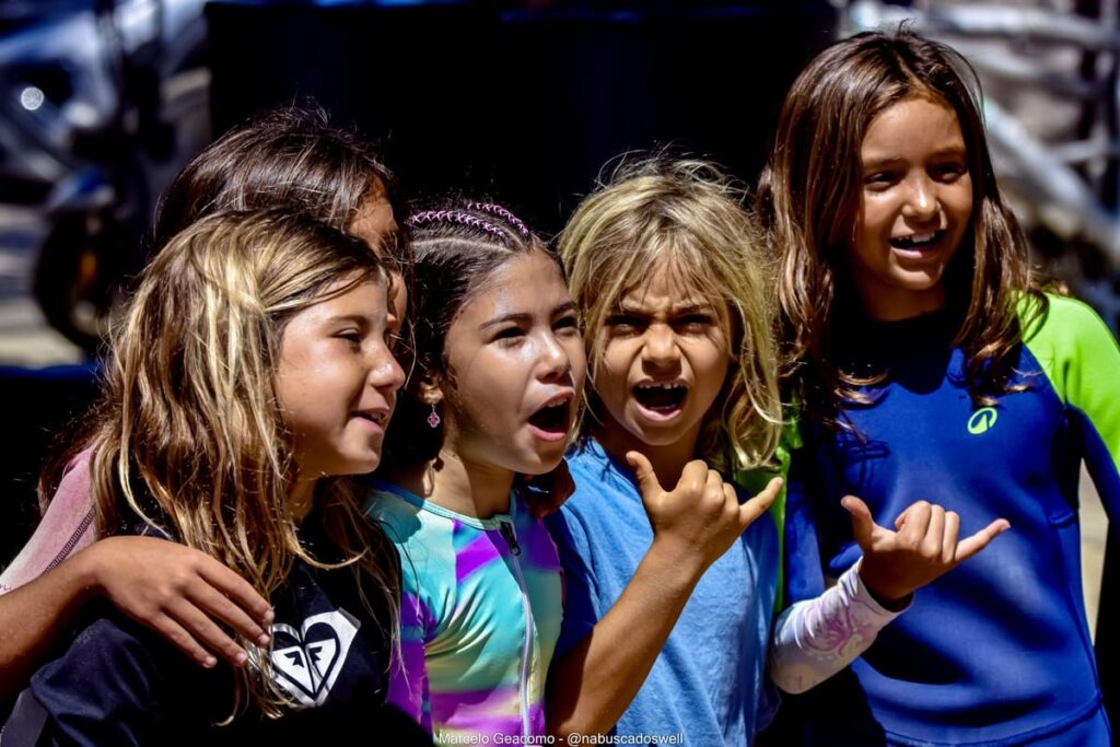Primeira etapa do Circuito Filipe Toledo Kids On Fire 2025, Praia Grande, Ubatuba (SP). Foto: Marcelo Geacomo / @nabuscadoswell
