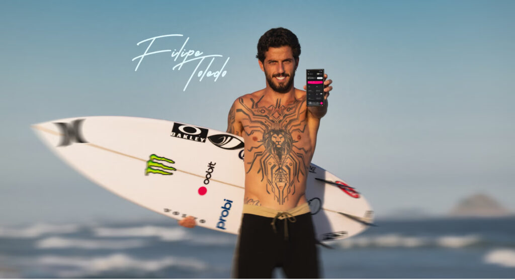 Oobit anuncia patrocínio ao bicampeão mundial Filipe Toledo. 